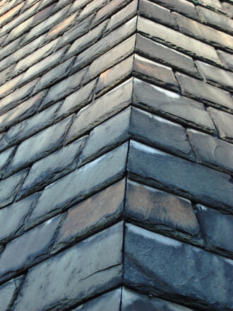 Dark Blue Slate Tile Rooftop